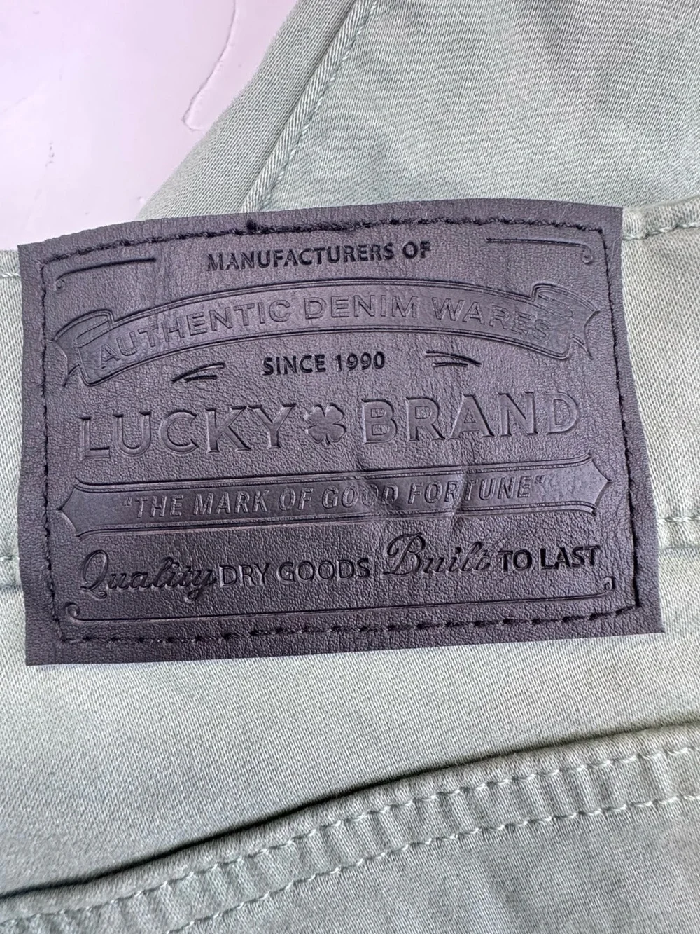 NWT Lucky Brand 410 Athletic Straight Stretch Jeans Men 30x30 Sage Green Cotton